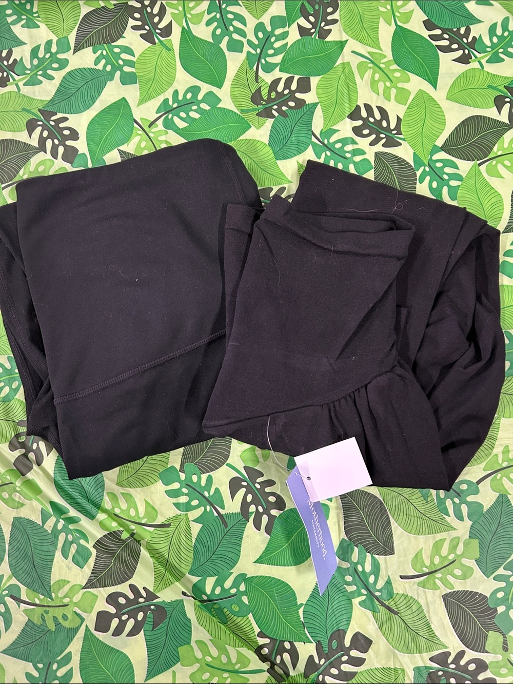 2 pair of Black Stretch Leggings